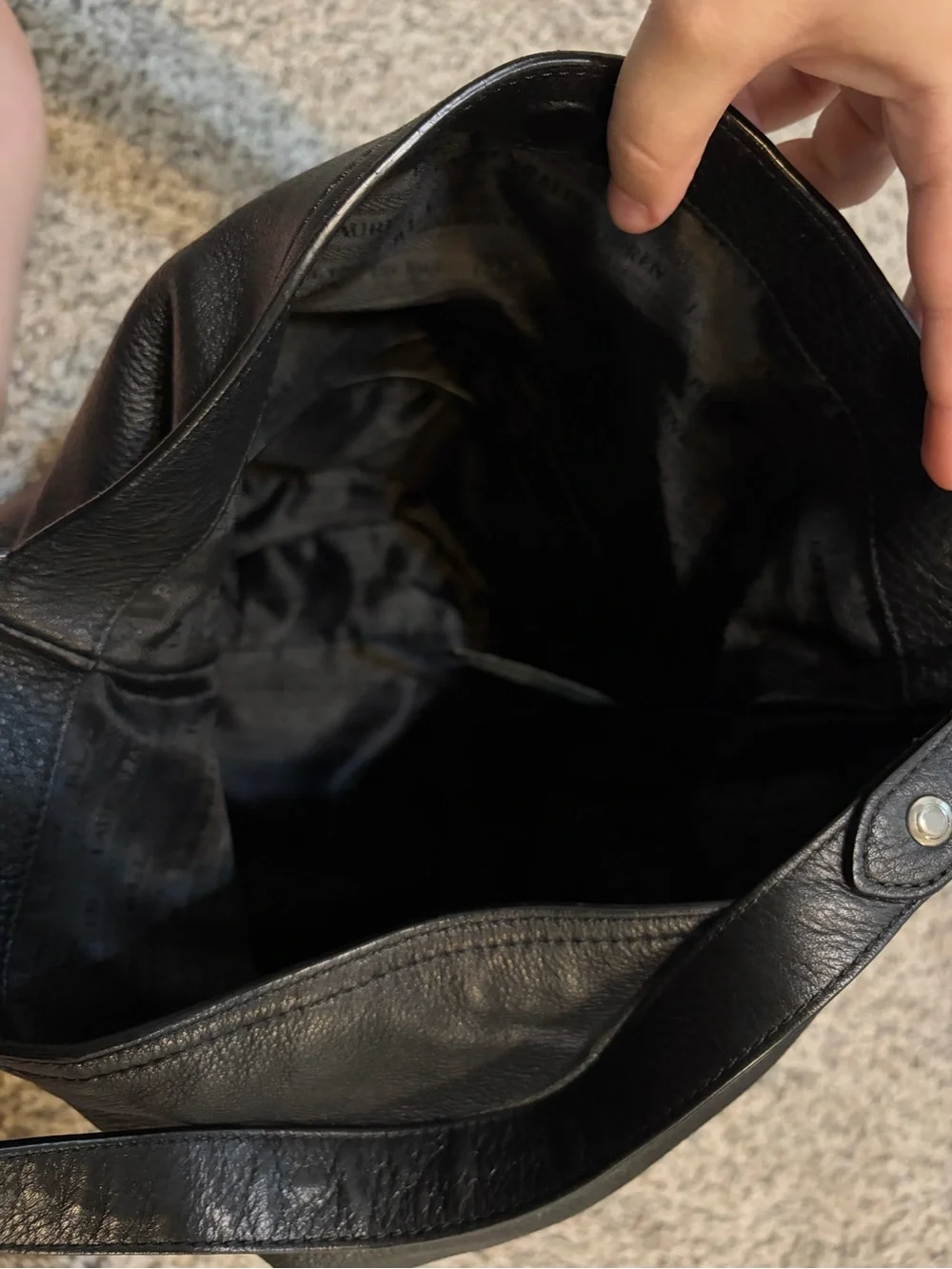 Vintage Lauren Ralph Lauren PRL Sample Development Leather Cargo Hobo Bag
